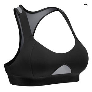 Hylete Lumis Black Mesh Racerback Sports Bra with Removeable Pads NEW Sz Small